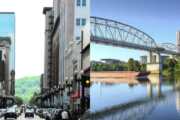 Gay Street and Cumberland River