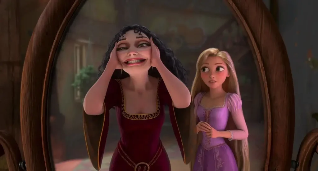 Mother Gothel and Rapunzel